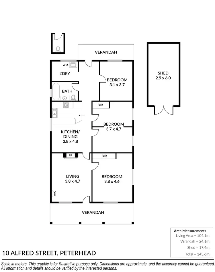 Floorplan of Homely house listing, 10 Alfred Street, Peterhead SA 5016