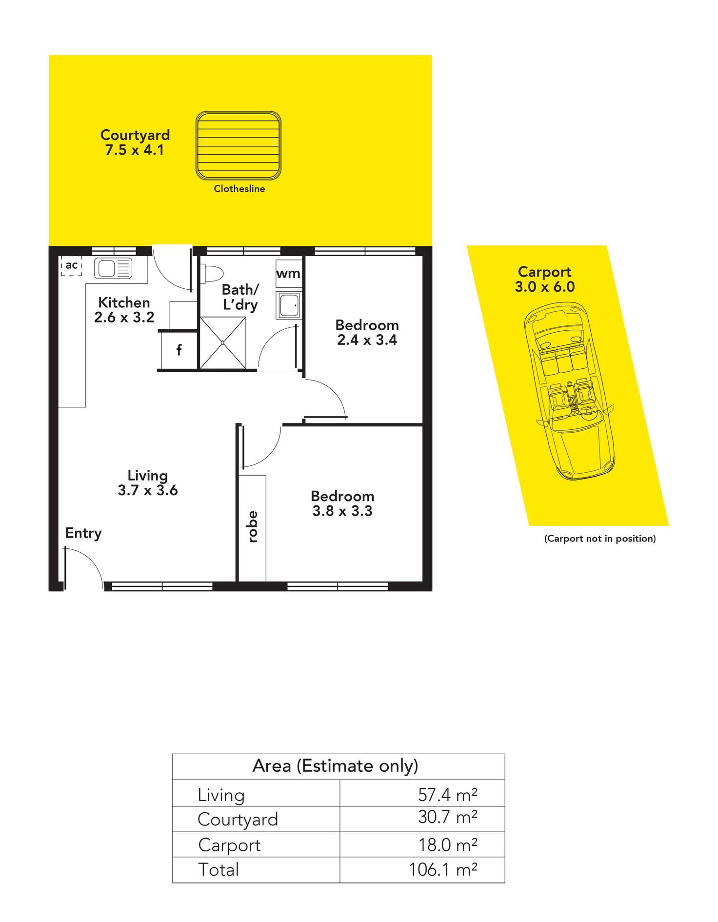 Floorplan of Homely unit listing, 3/45 Kintore Street, Mile End SA 5031