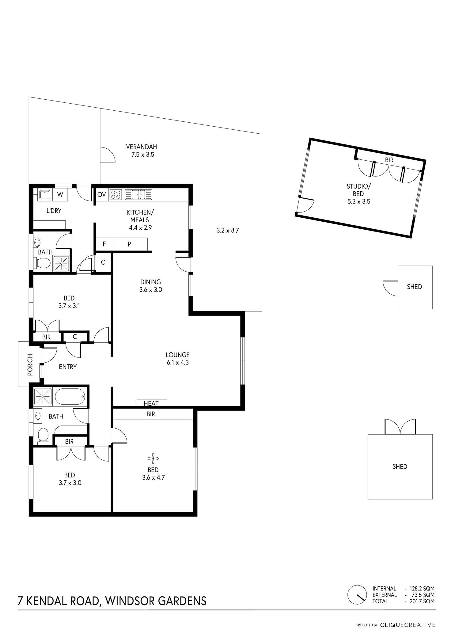 Floorplan of Homely house listing, 7 Kendal Road, Windsor Gardens SA 5087