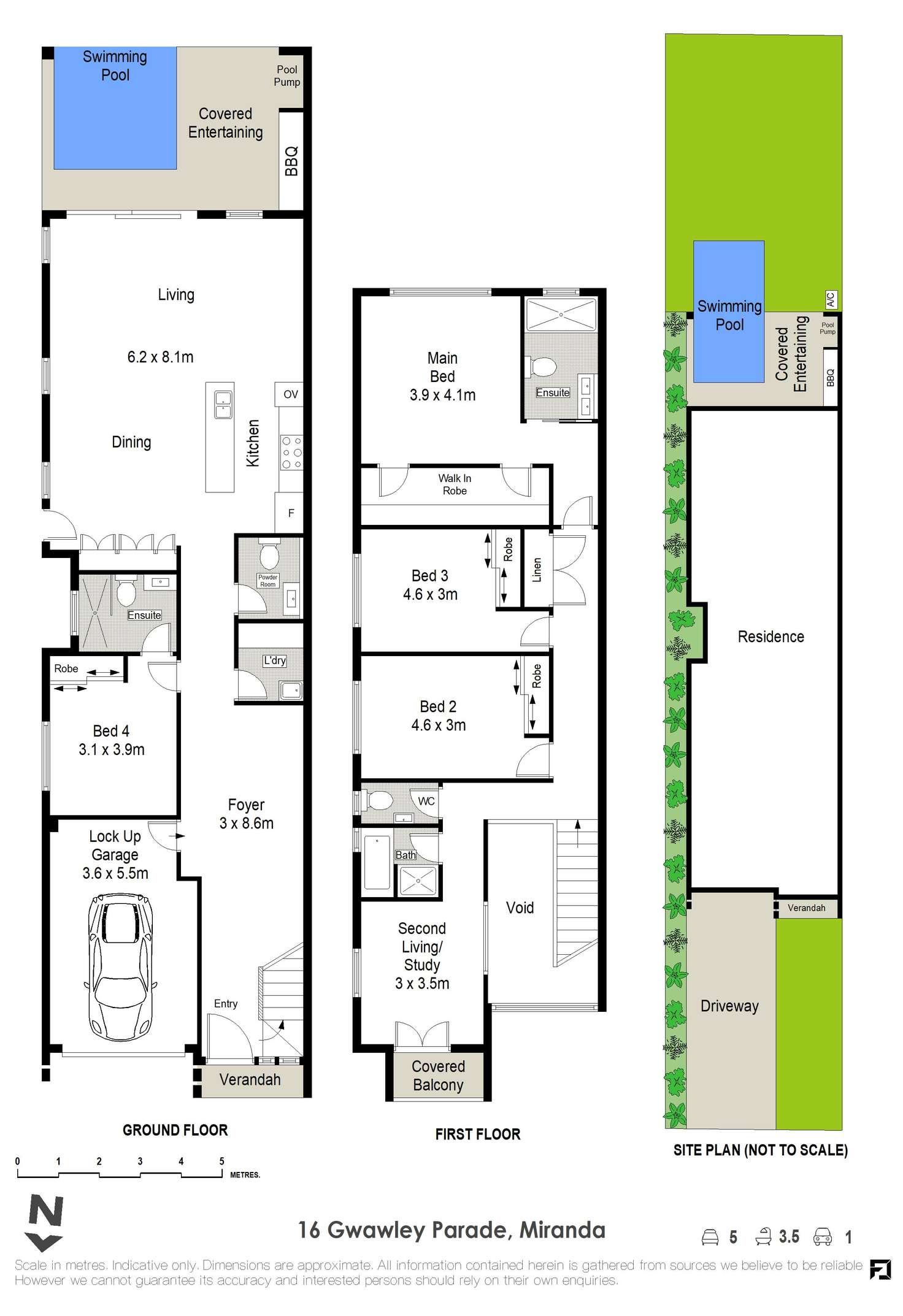Floorplan of Homely semiDetached listing, 16a Gwawley Parade, Miranda NSW 2228