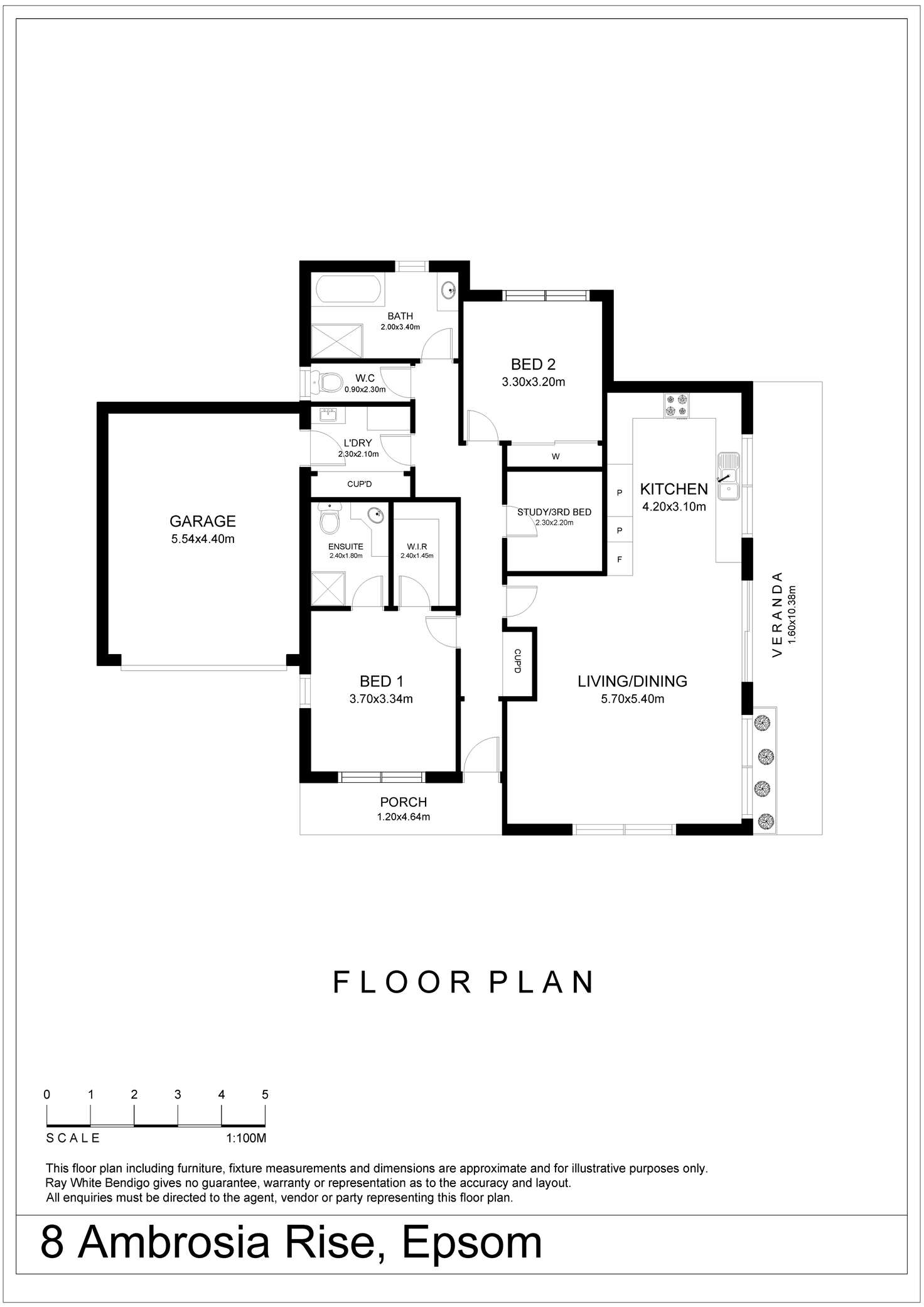 Floorplan of Homely house listing, 8 Ambrosia Rise, Epsom VIC 3551
