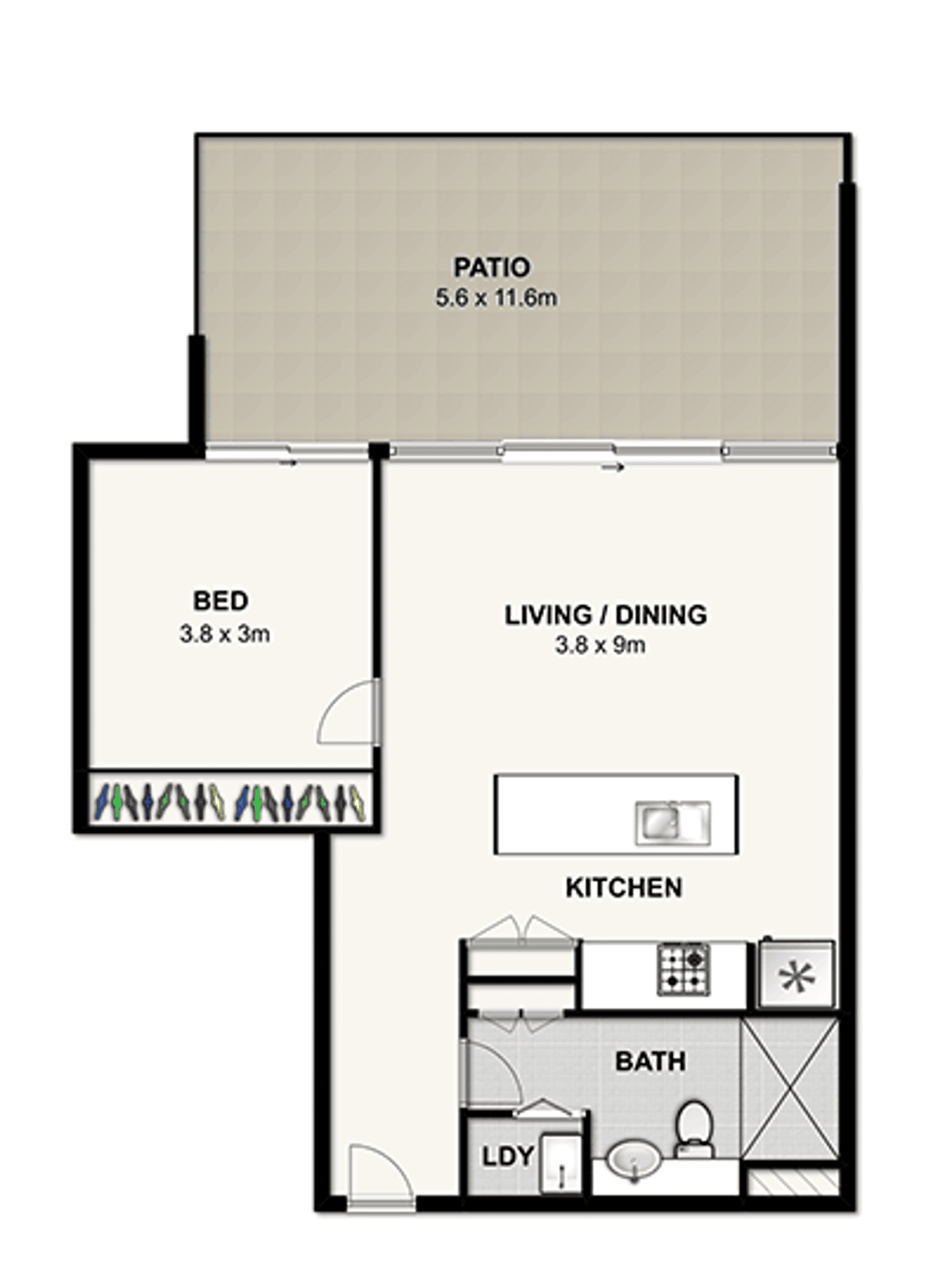 Floorplan of Homely apartment listing, 1108/79 Albert Street, Brisbane City QLD 4000