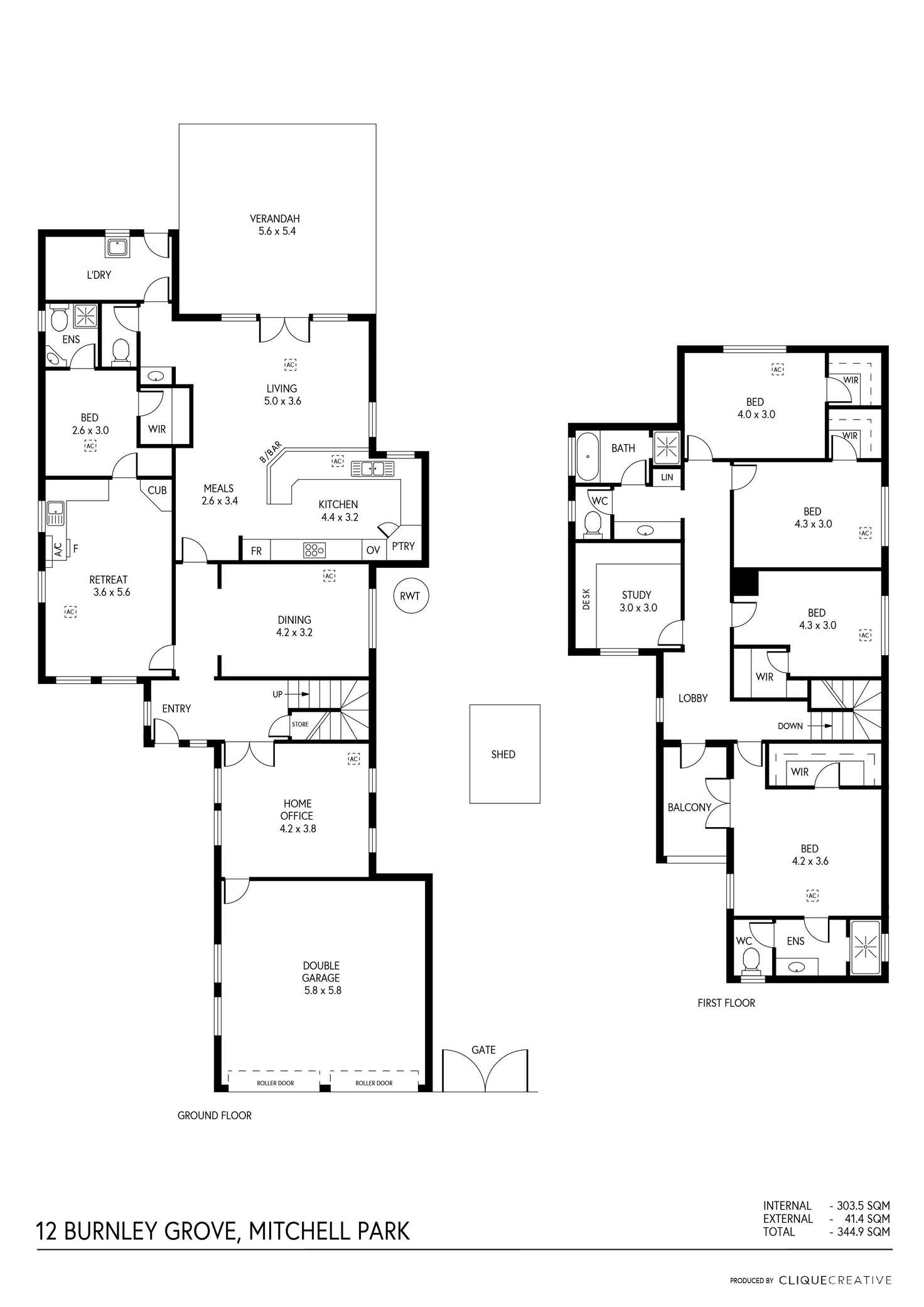 Floorplan of Homely house listing, 12 Burnley Grove, Mitchell Park SA 5043