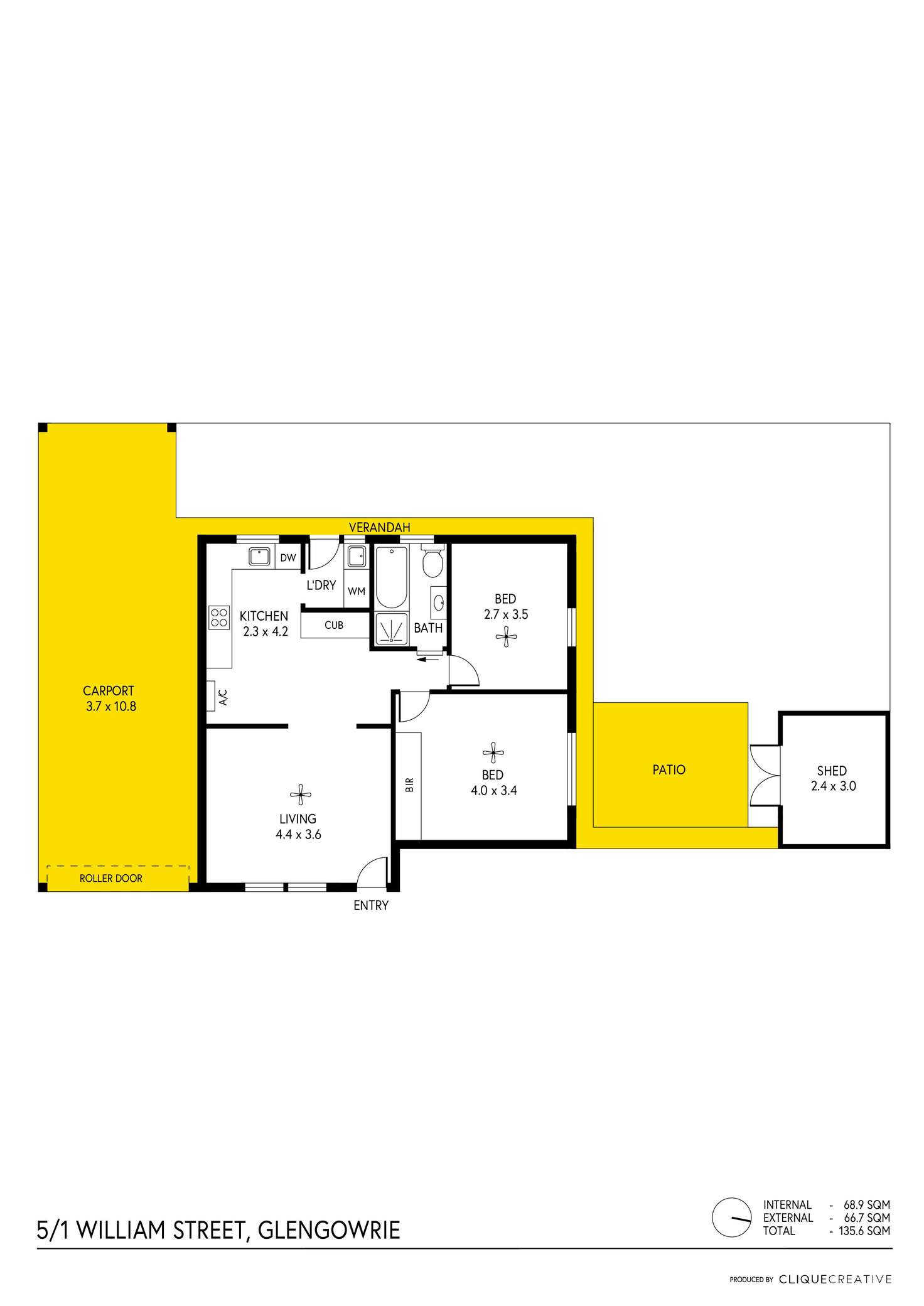 Floorplan of Homely unit listing, 5/1 William Street, Glengowrie SA 5044