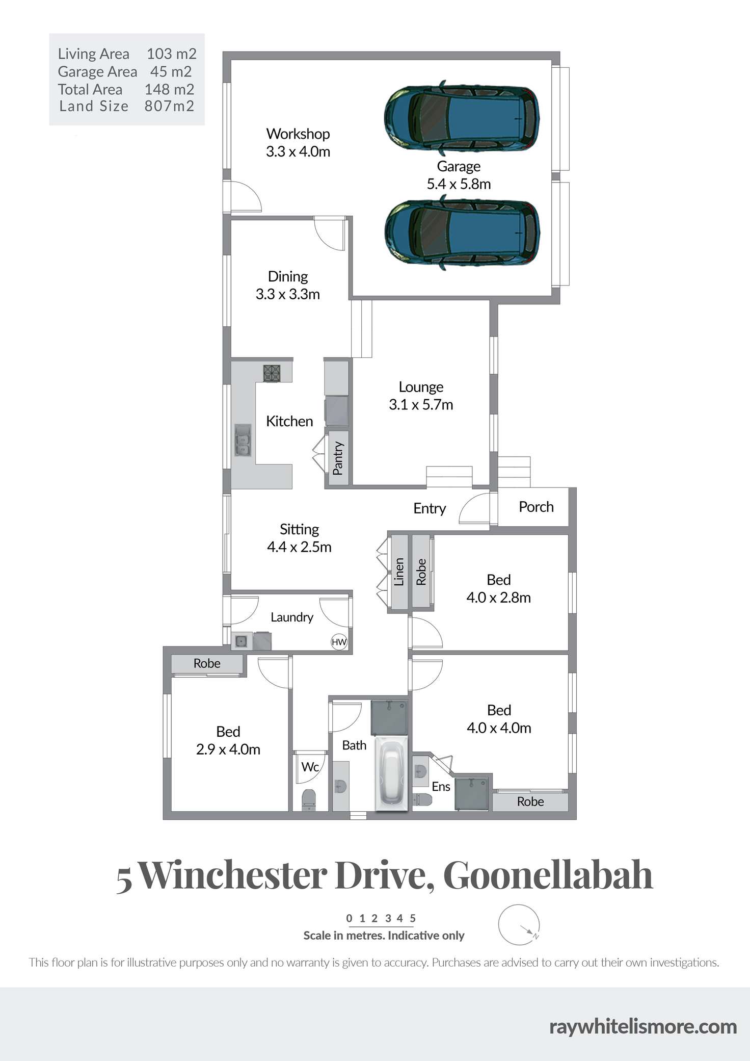 Floorplan of Homely house listing, 5 Winchester Drive, Goonellabah NSW 2480