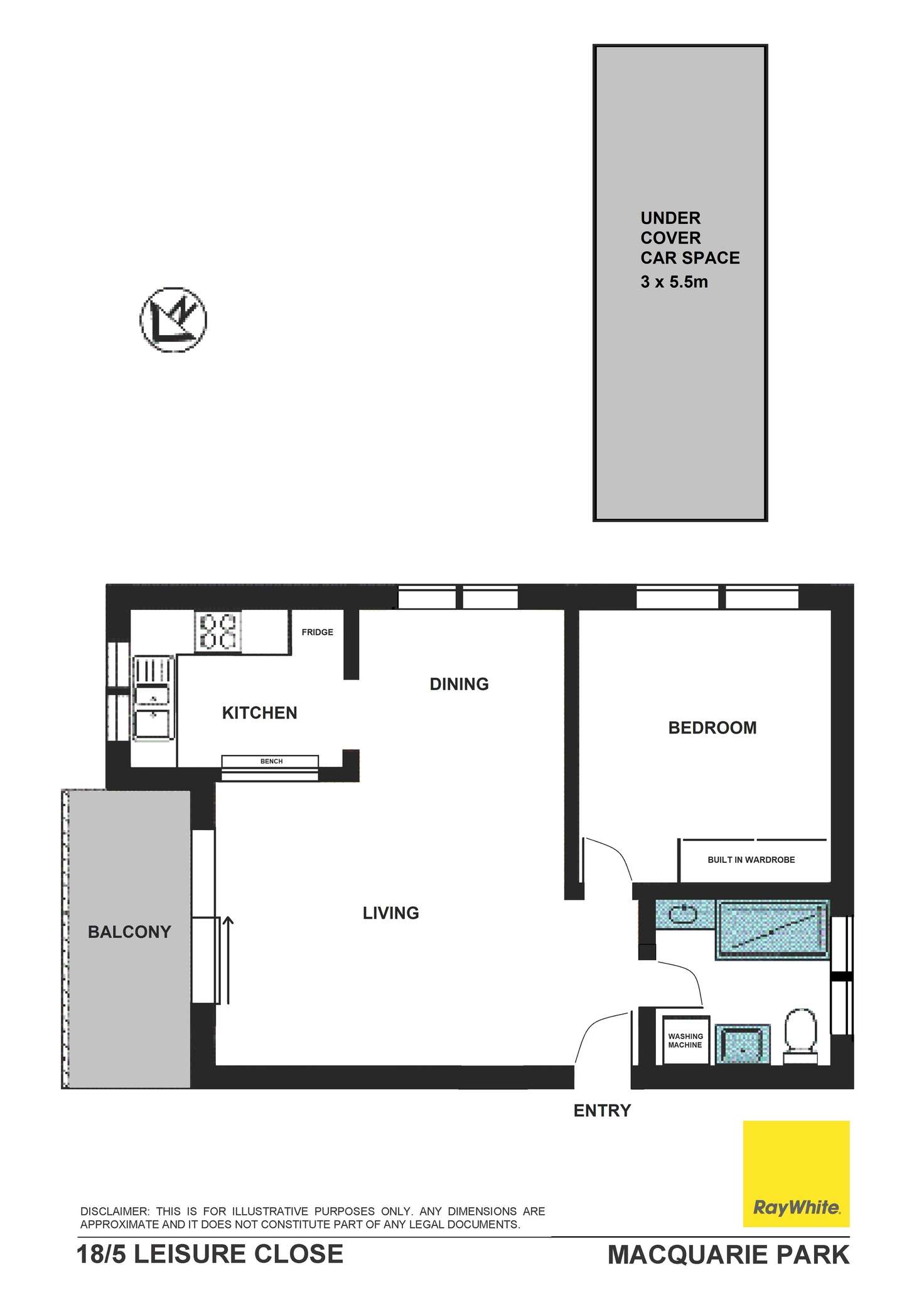 Floorplan of Homely unit listing, 18/5 Leisure Close, Macquarie Park NSW 2113