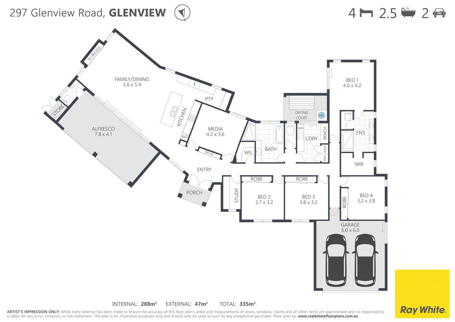 Floorplan of Homely house listing, 297 Glenview Road, Glenview QLD 4553