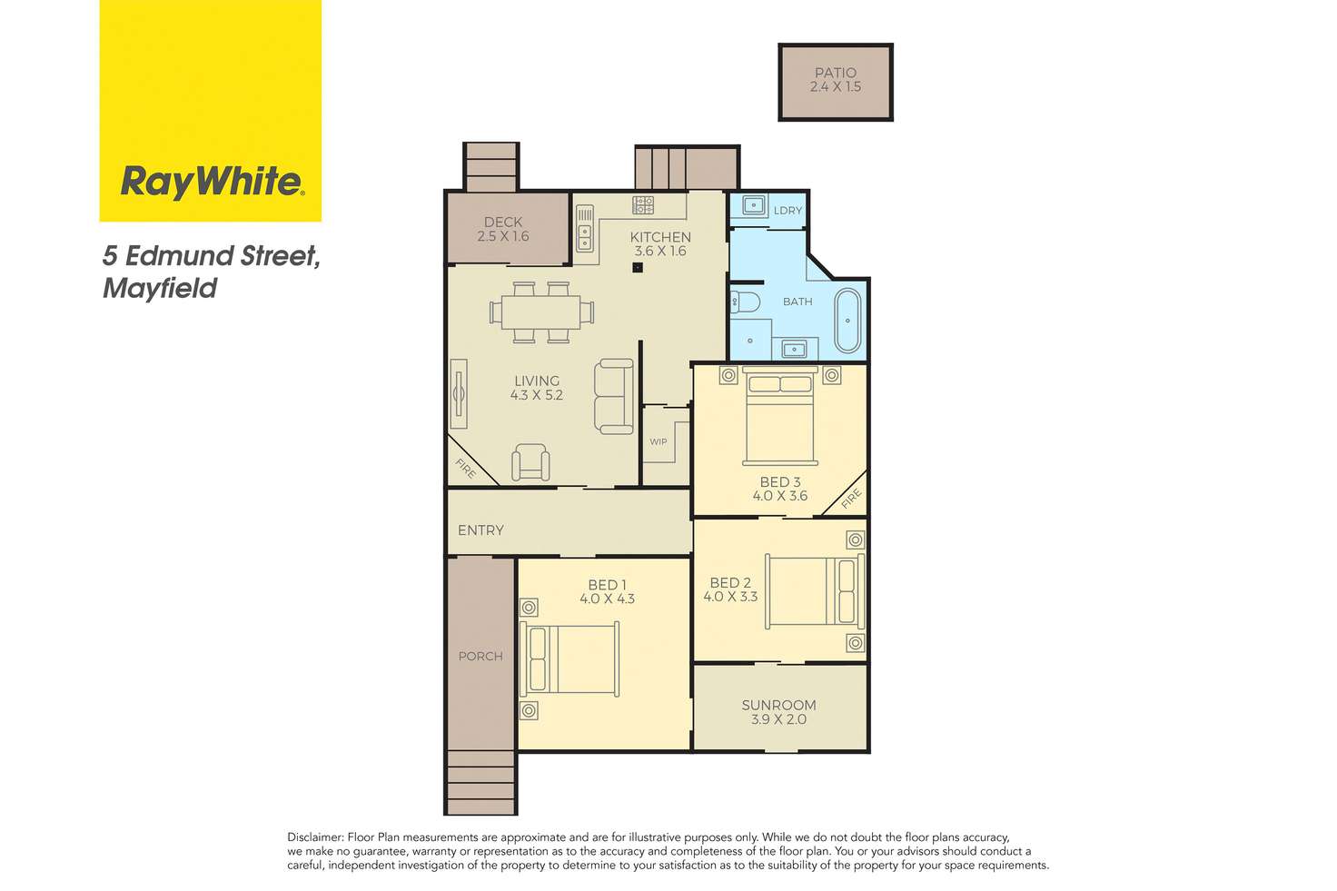 Floorplan of Homely house listing, 5 Edmund Street, Mayfield NSW 2304