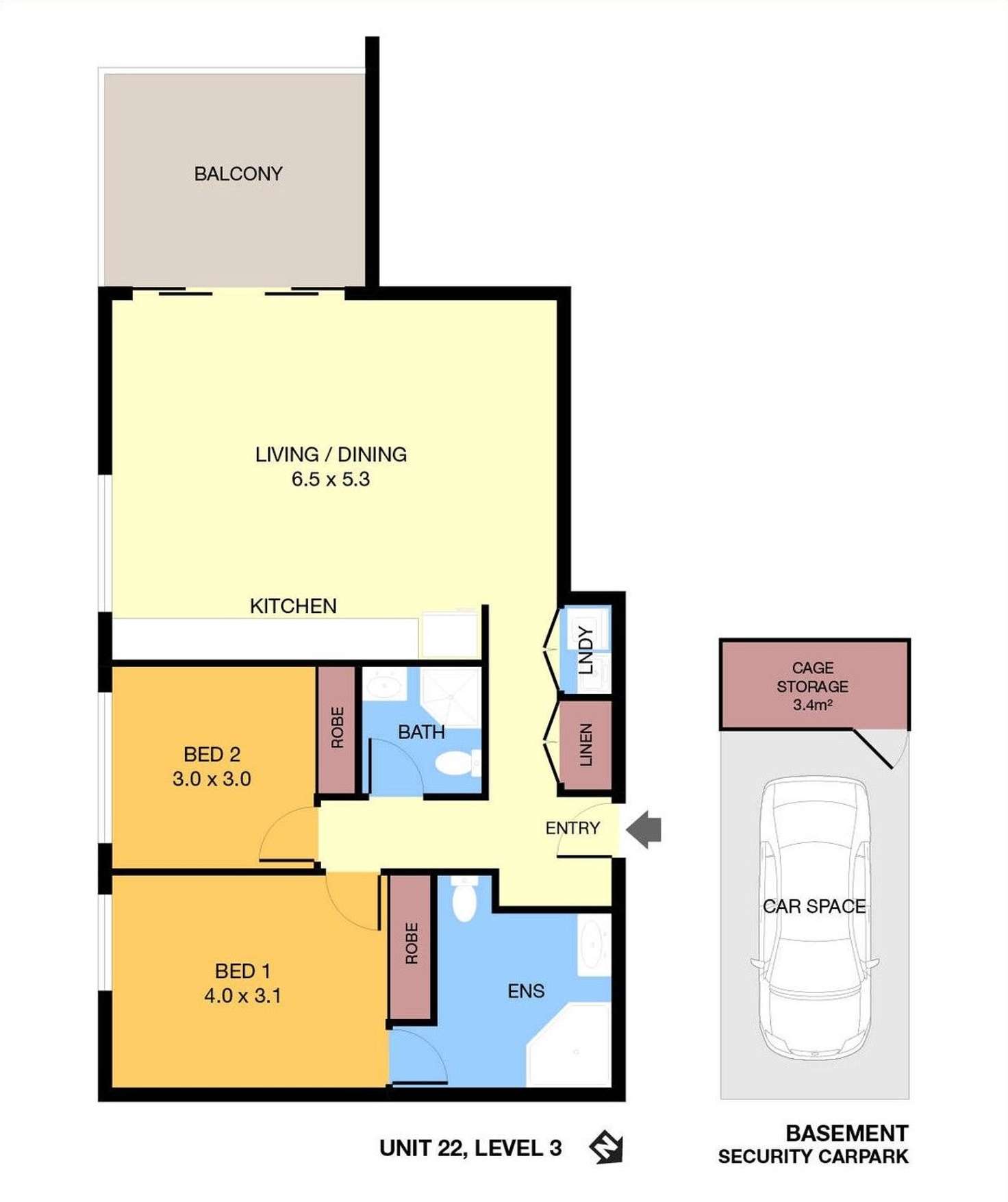 Floorplan of Homely apartment listing, 22/2B Womerah Street, Turramurra NSW 2074