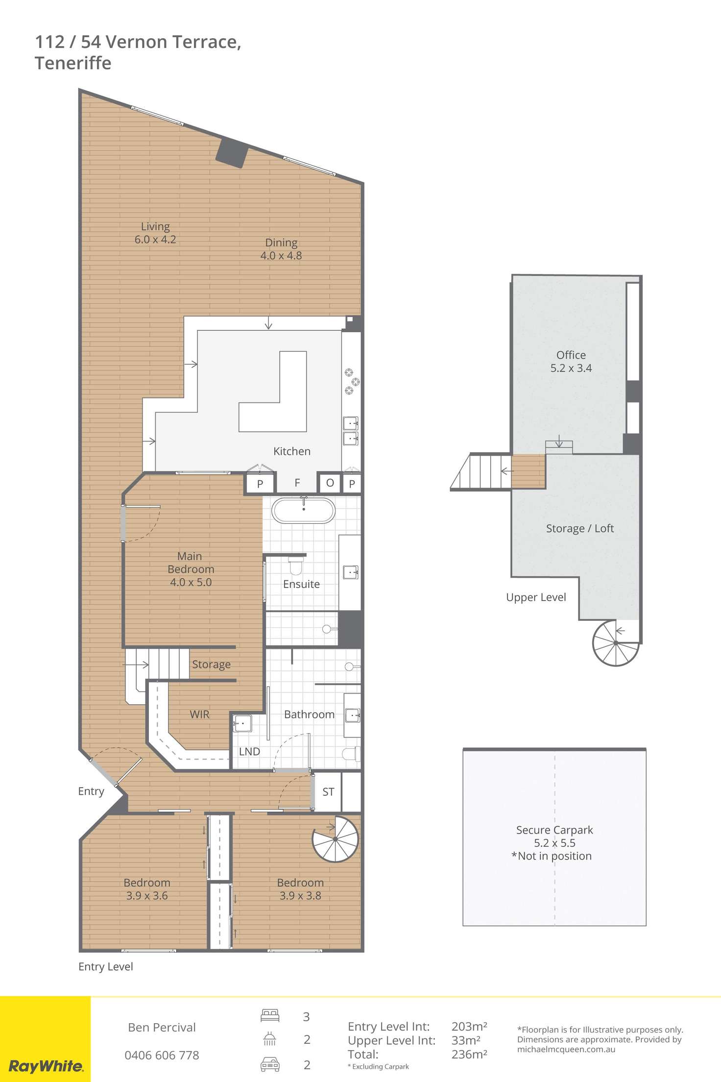 Floorplan of Homely apartment listing, 112/54 Vernon Terrace, Teneriffe QLD 4005
