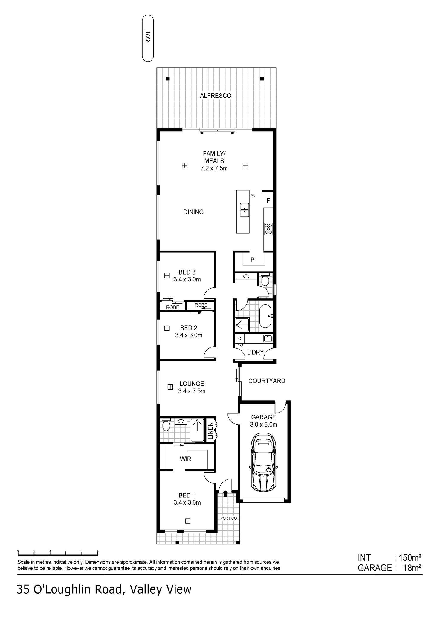 Floorplan of Homely house listing, 35 O'loughlin Road, Valley View SA 5093