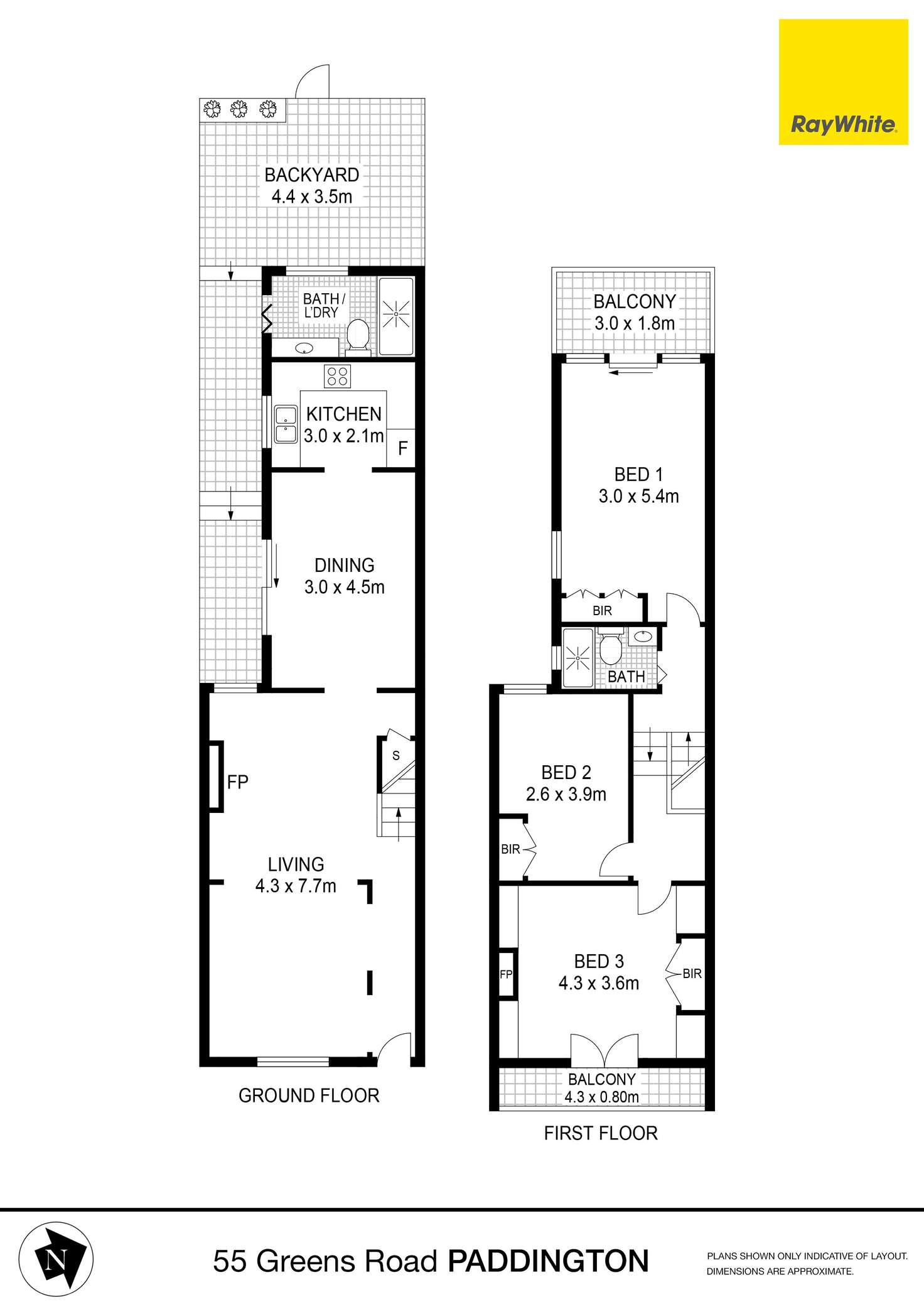 Floorplan of Homely house listing, 55 Greens Road, Paddington NSW 2021