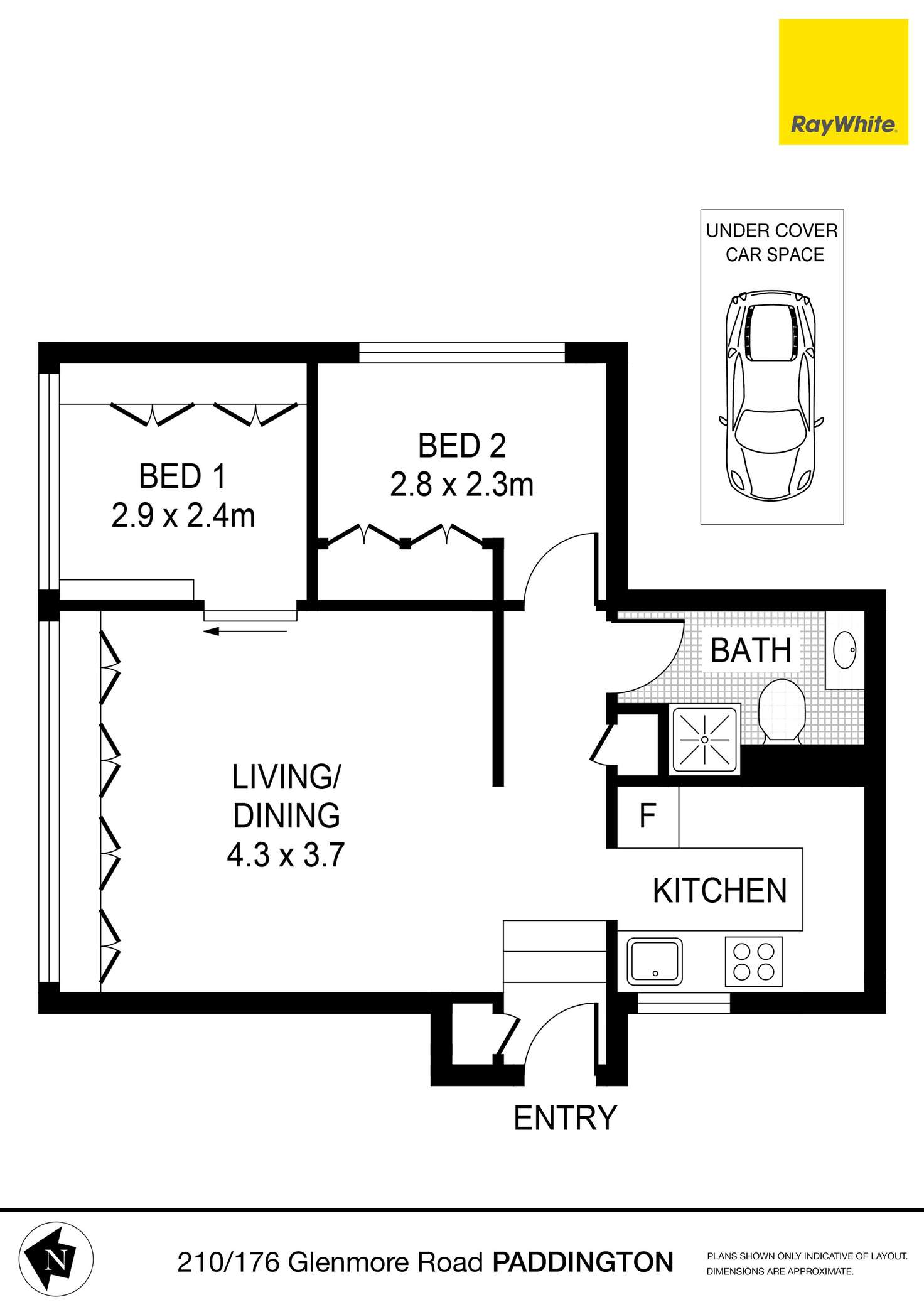 Floorplan of Homely apartment listing, 210/176 Glenmore Road, Paddington NSW 2021