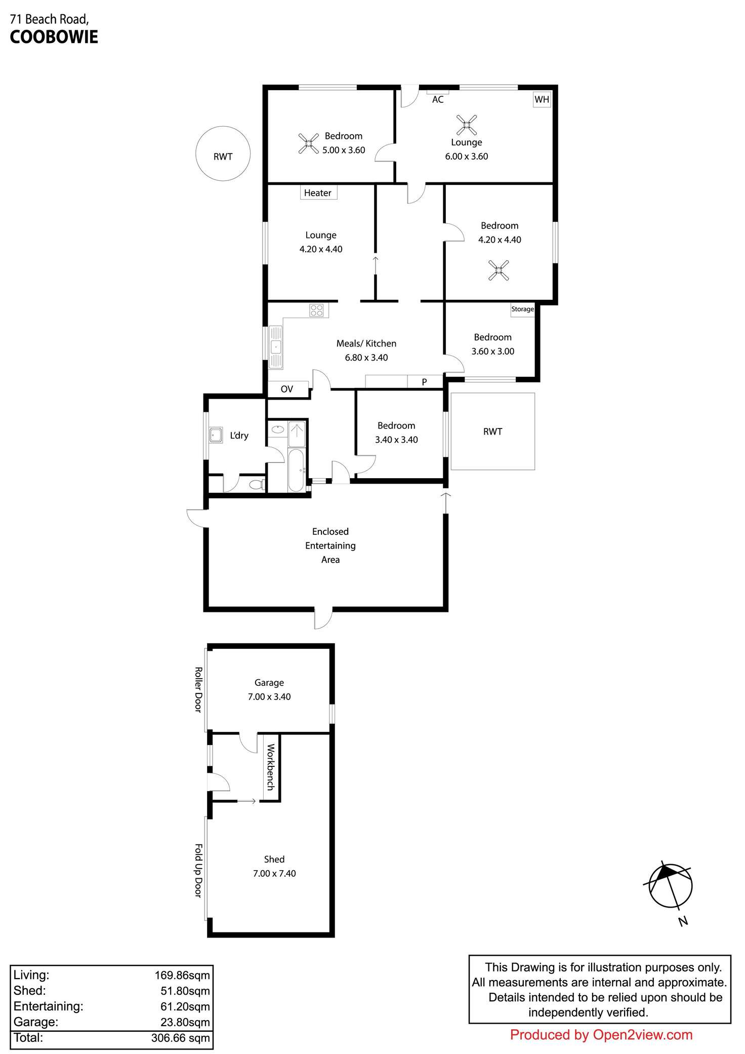 Floorplan of Homely house listing, 71 Beach Road, Coobowie SA 5583