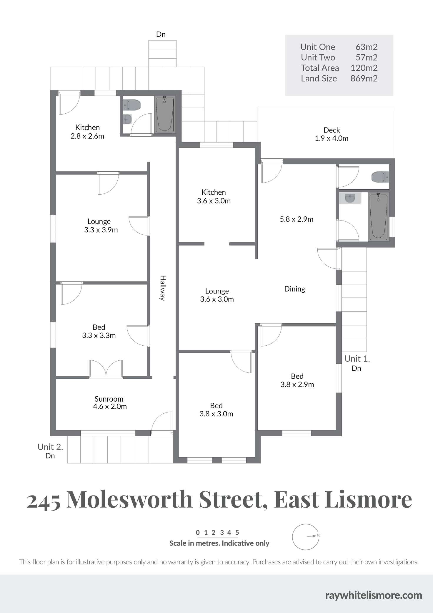 Floorplan of Homely house listing, 1&2/245 Molesworth Street, Lismore NSW 2480