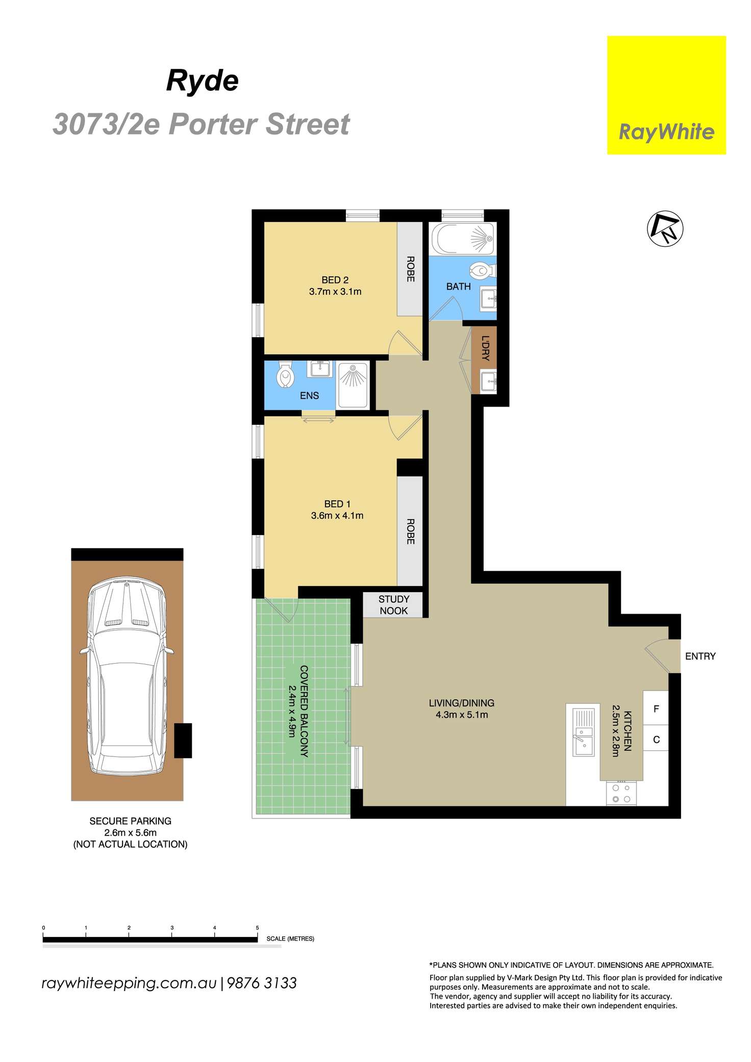 Floorplan of Homely apartment listing, 3073/2E Porter Street, Ryde NSW 2112