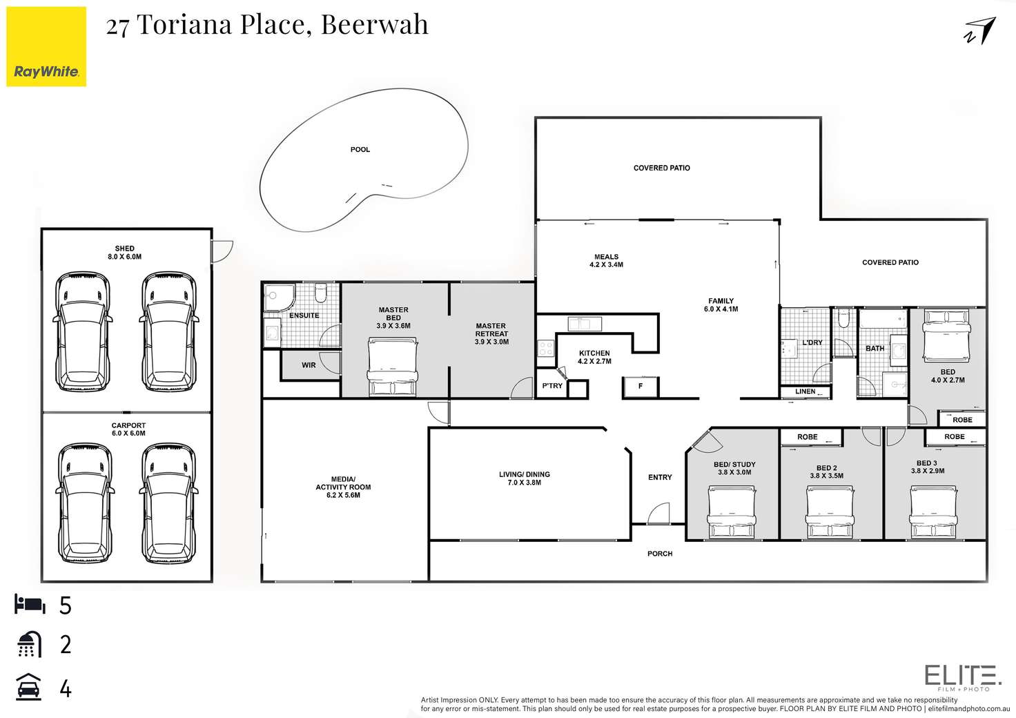 Floorplan of Homely house listing, 27 Toriana Place, Beerwah QLD 4519