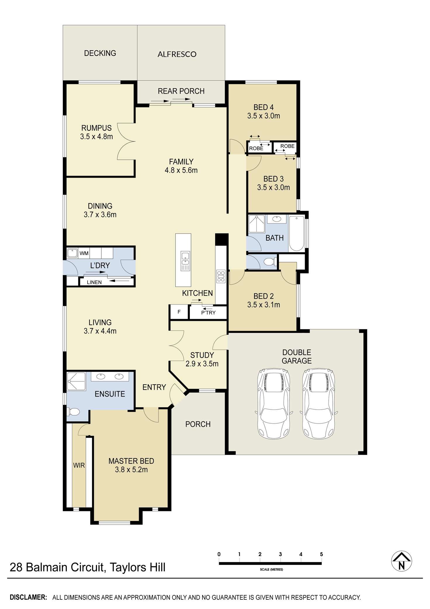 Floorplan of Homely house listing, 28 Balmain Circuit, Taylors Hill VIC 3037
