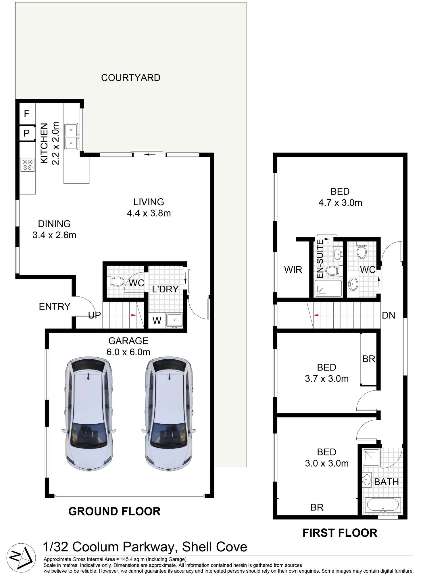 Floorplan of Homely townhouse listing, 1/32 Coolum Parkway, Shell Cove NSW 2529