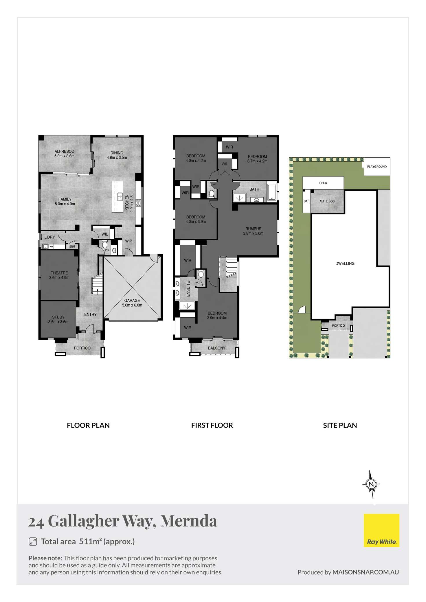 Floorplan of Homely house listing, 24 Gallagher Way, Mernda VIC 3754