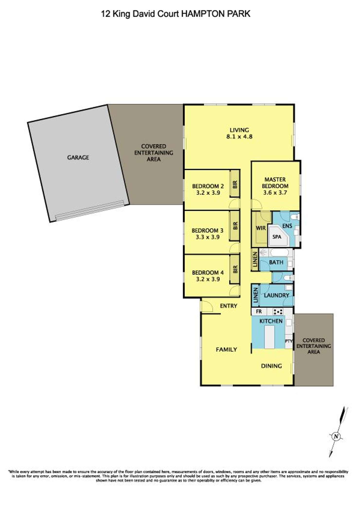 Floorplan of Homely house listing, 12 King David Court, Hampton Park VIC 3976