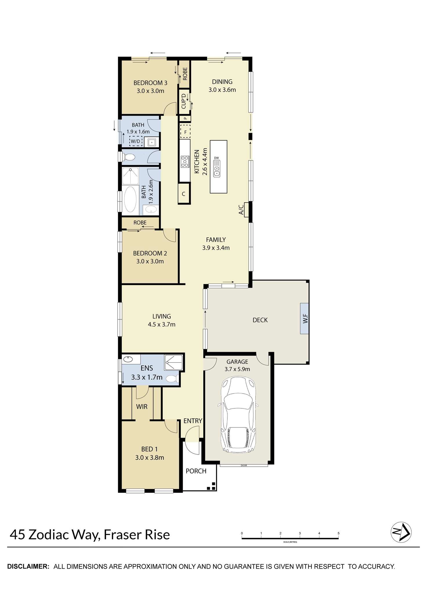 Floorplan of Homely house listing, 45 Zodiac Way, Fraser Rise VIC 3336