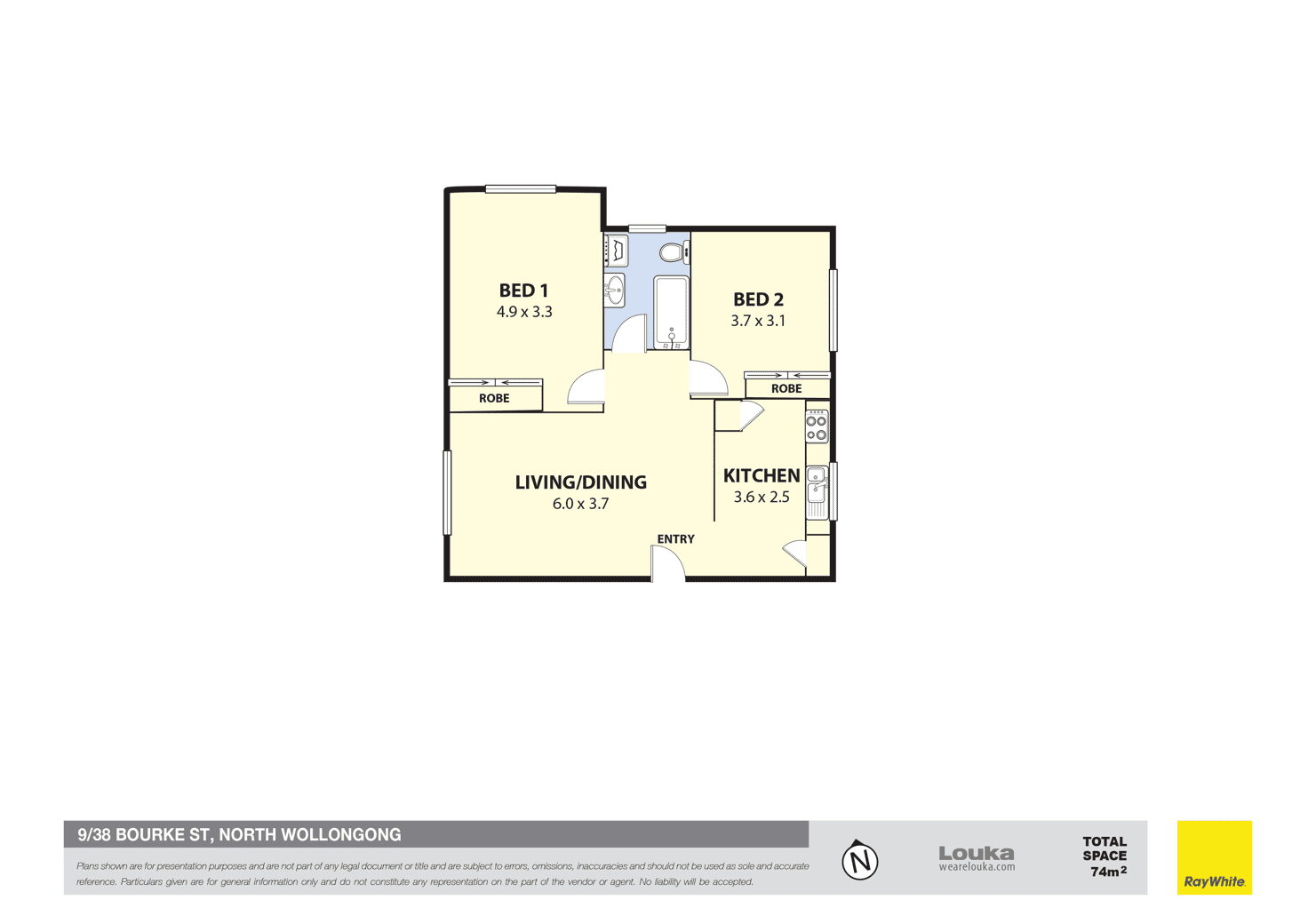 Floorplan of Homely apartment listing, 9/38 Bourke Street, North Wollongong NSW 2500