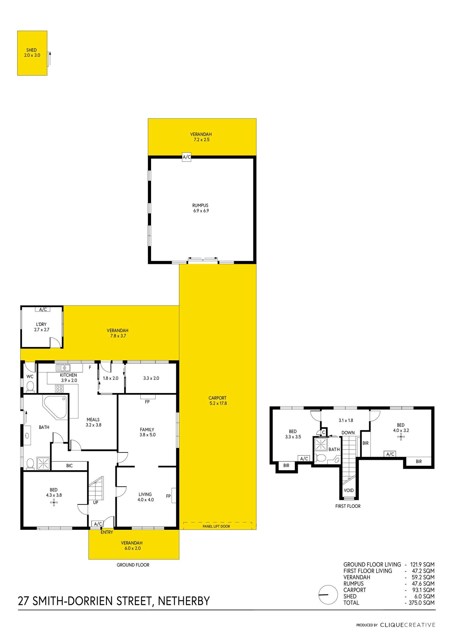 Floorplan of Homely house listing, 27 Smith-Dorrien Street, Netherby SA 5062