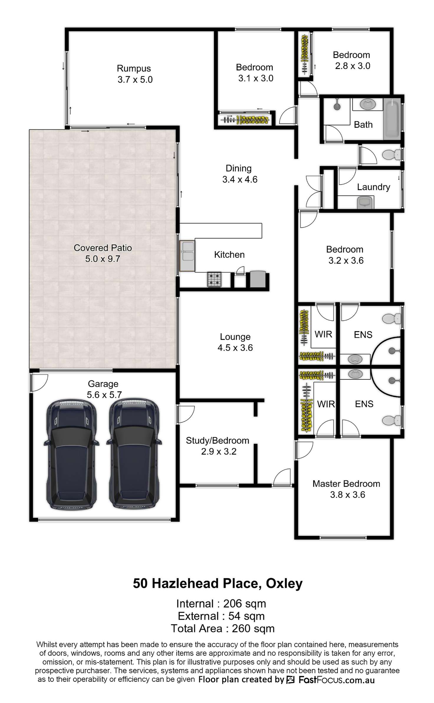 Floorplan of Homely house listing, 50 Hazlehead Place, Oxley QLD 4075
