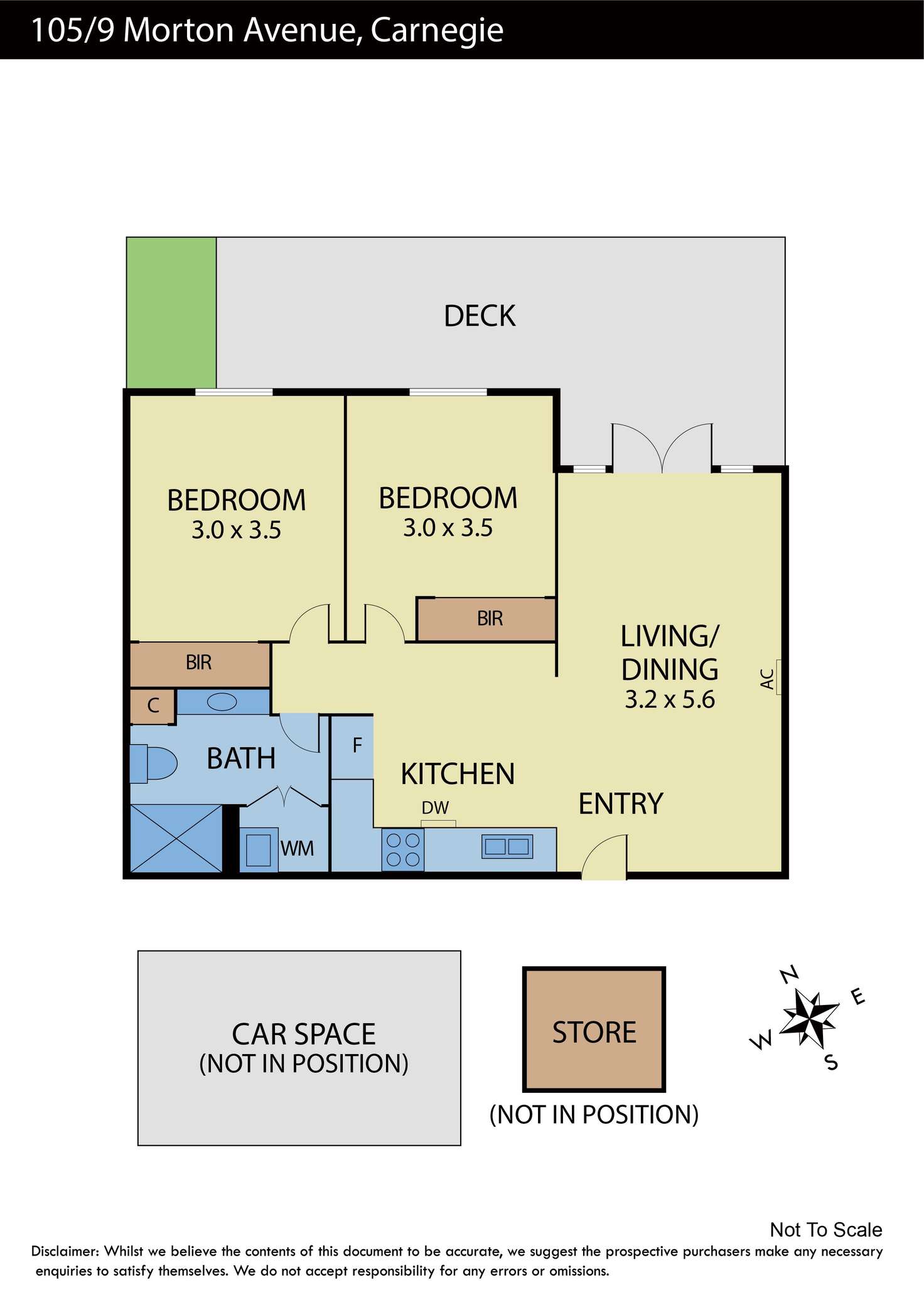 Floorplan of Homely apartment listing, 105/9 Morton Avenue, Carnegie VIC 3163