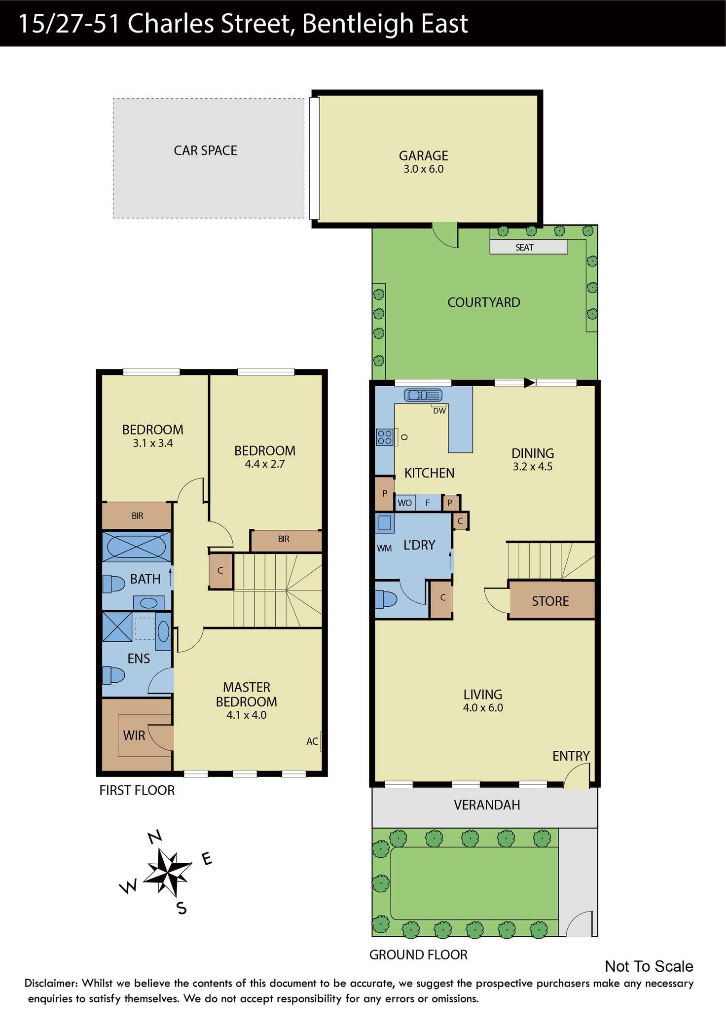 Floorplan of Homely townhouse listing, 15/27-51 Charles Street, Bentleigh East VIC 3165