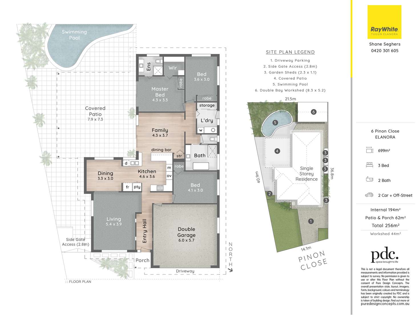 Floorplan of Homely house listing, 6 Pinon Close, Elanora QLD 4221