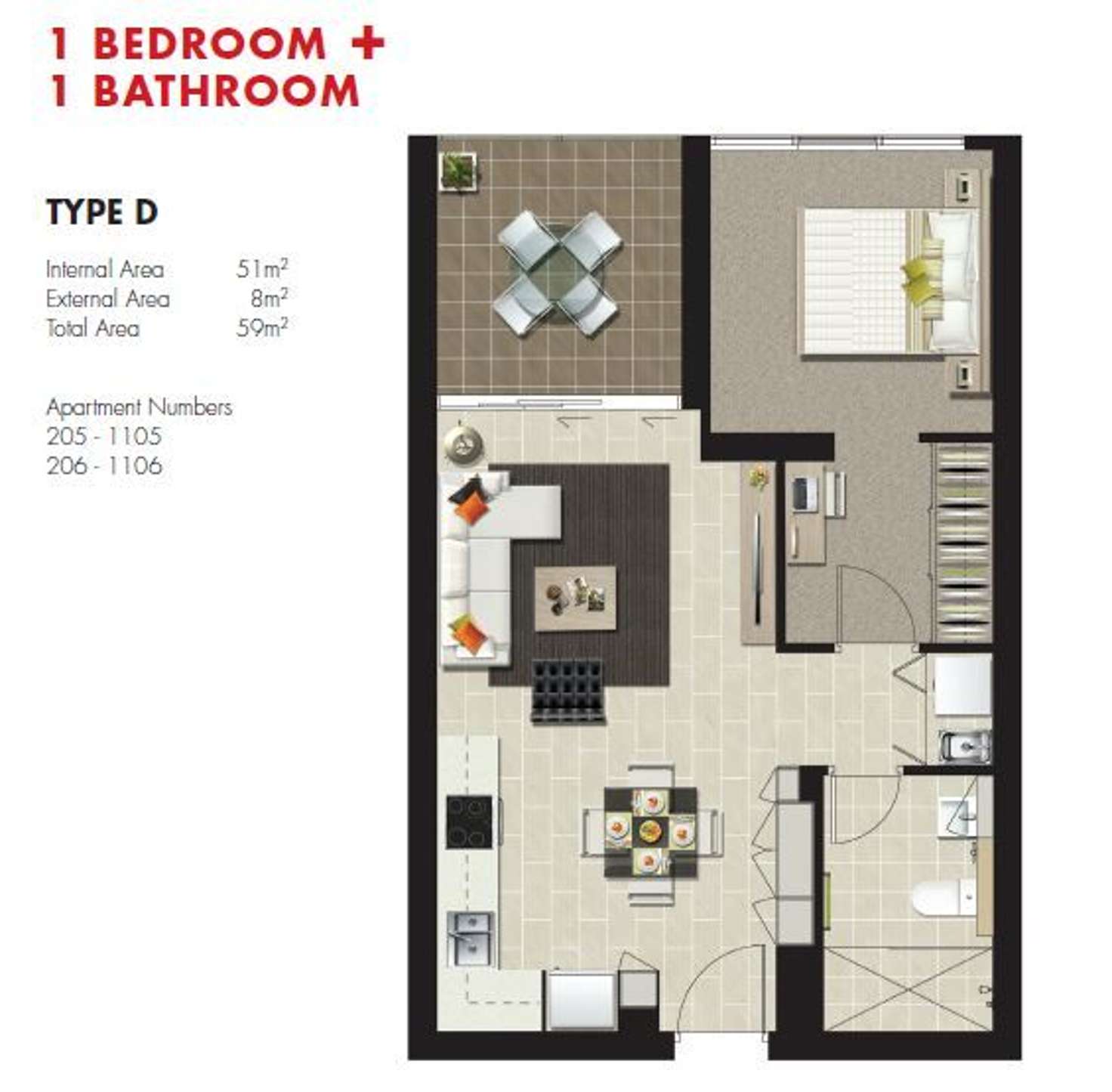 Floorplan of Homely apartment listing, 705/42 Wyandra Street, Newstead QLD 4006