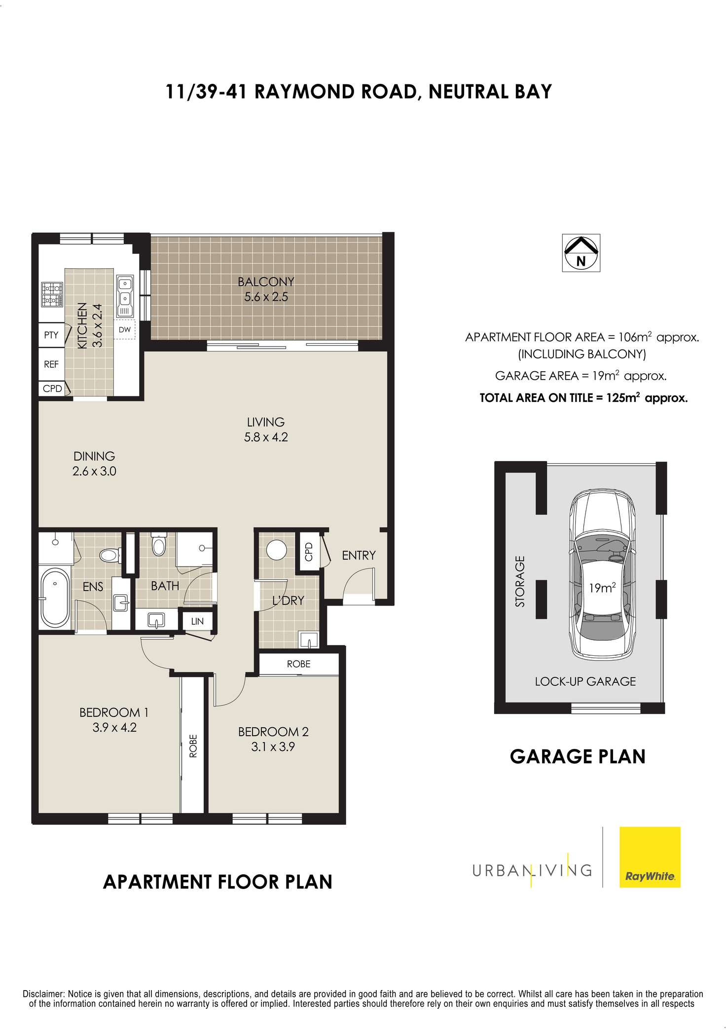 Floorplan of Homely apartment listing, 11/39-41 Raymond Road, Neutral Bay NSW 2089