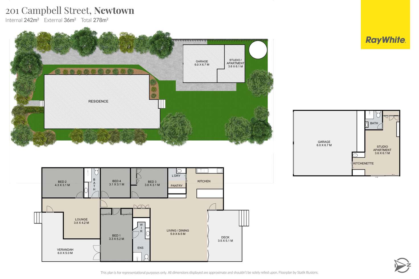 Floorplan of Homely house listing, 201 Campbell Street, Newtown QLD 4350