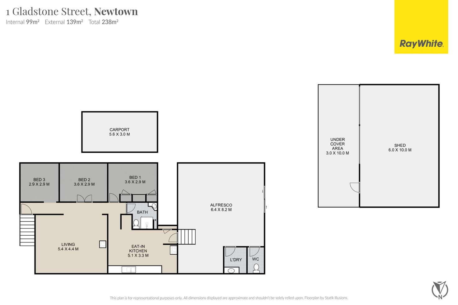 Floorplan of Homely house listing, 1 Gladstone Street, Newtown QLD 4350