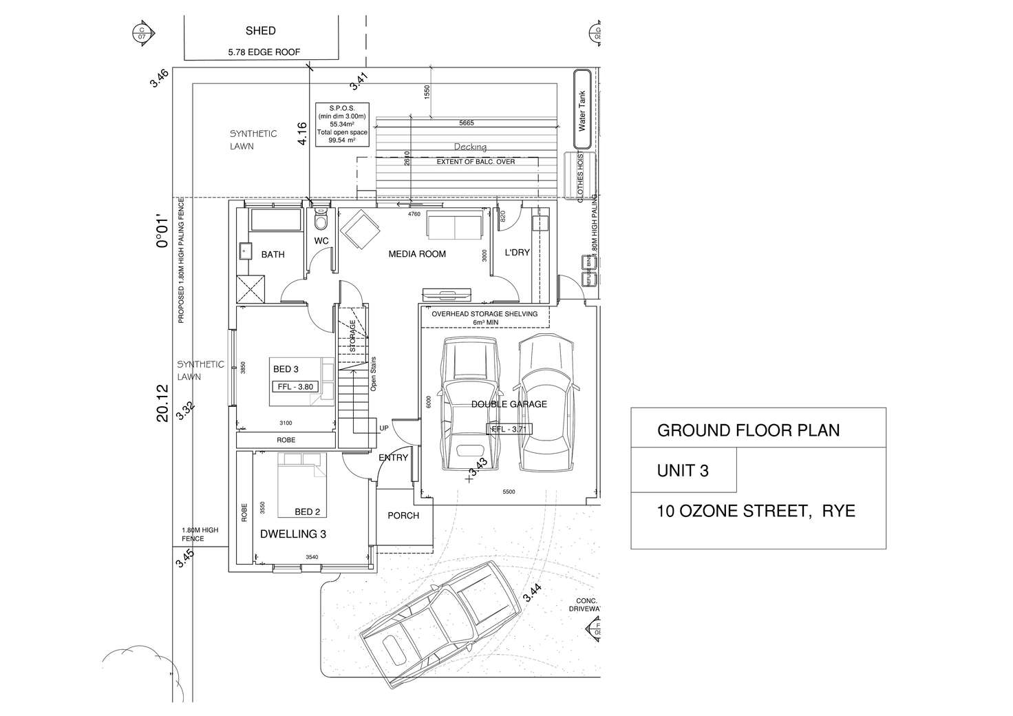 Floorplan of Homely house listing, 3/10 Ozone Street, Rye VIC 3941