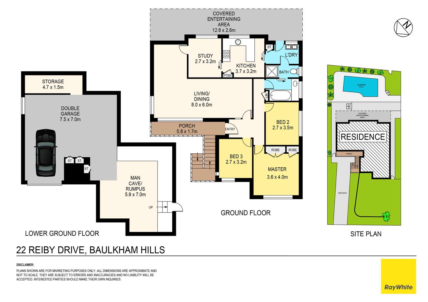 Floorplan of Homely house listing, 22 Reiby Drive, Baulkham Hills NSW 2153