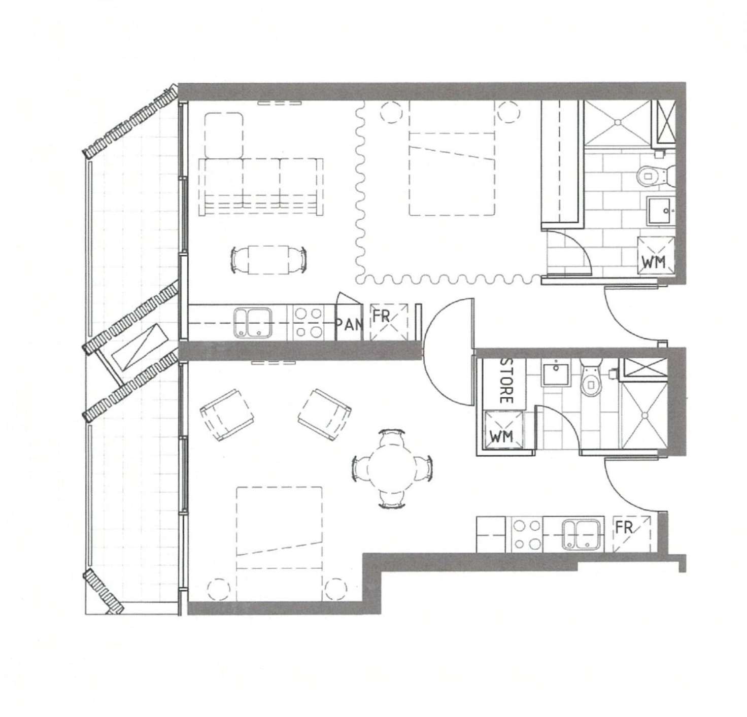 Floorplan of Homely apartment listing, 1209A & 1209B/39 Kingsway, Glen Waverley VIC 3150