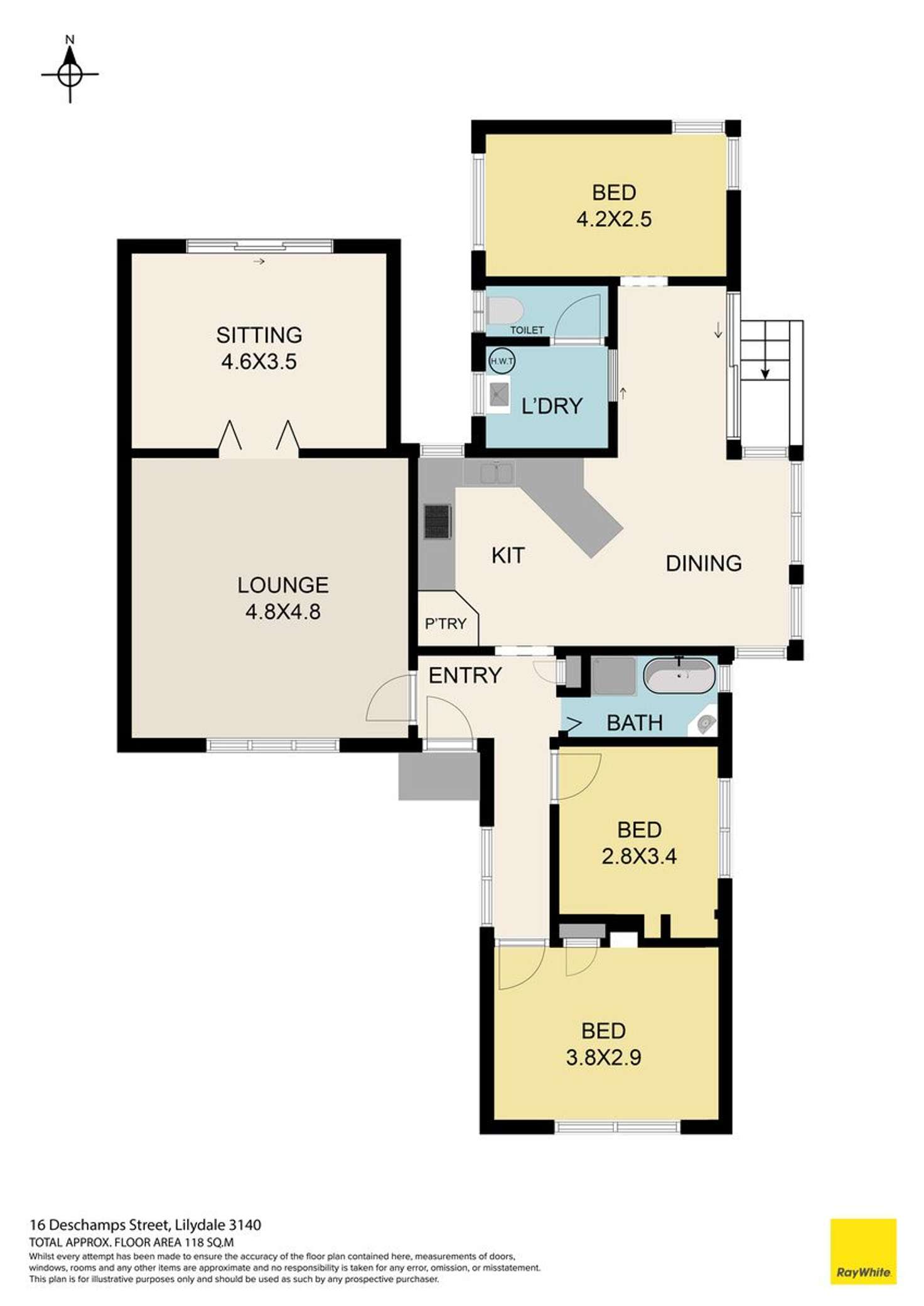 Floorplan of Homely house listing, 16 Deschamps Street, Lilydale VIC 3140