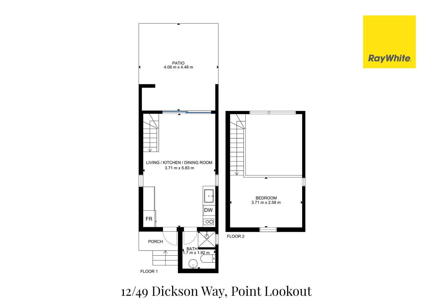 Floorplan of Homely unit listing, 12/49 Dickson Way, Point Lookout QLD 4183