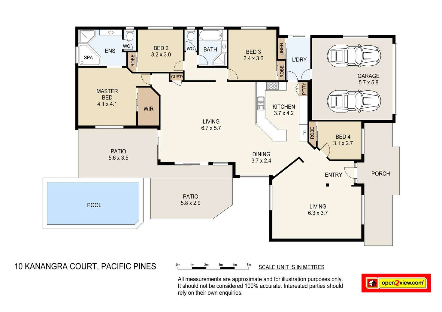 Floorplan of Homely house listing, 10 Kanangra Crescent, Pacific Pines QLD 4211