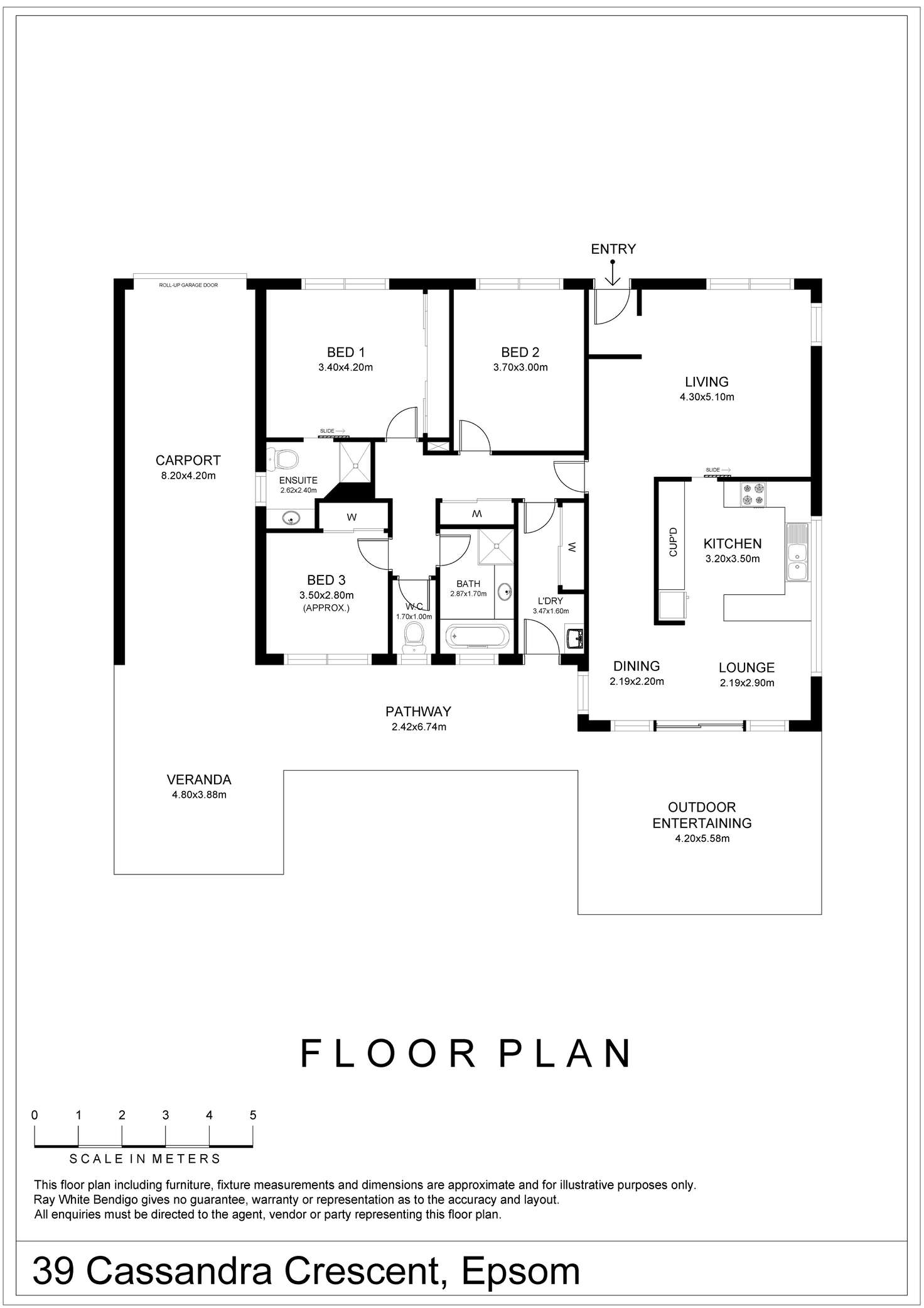 Floorplan of Homely house listing, 39 Cassandra Crescent, Epsom VIC 3551