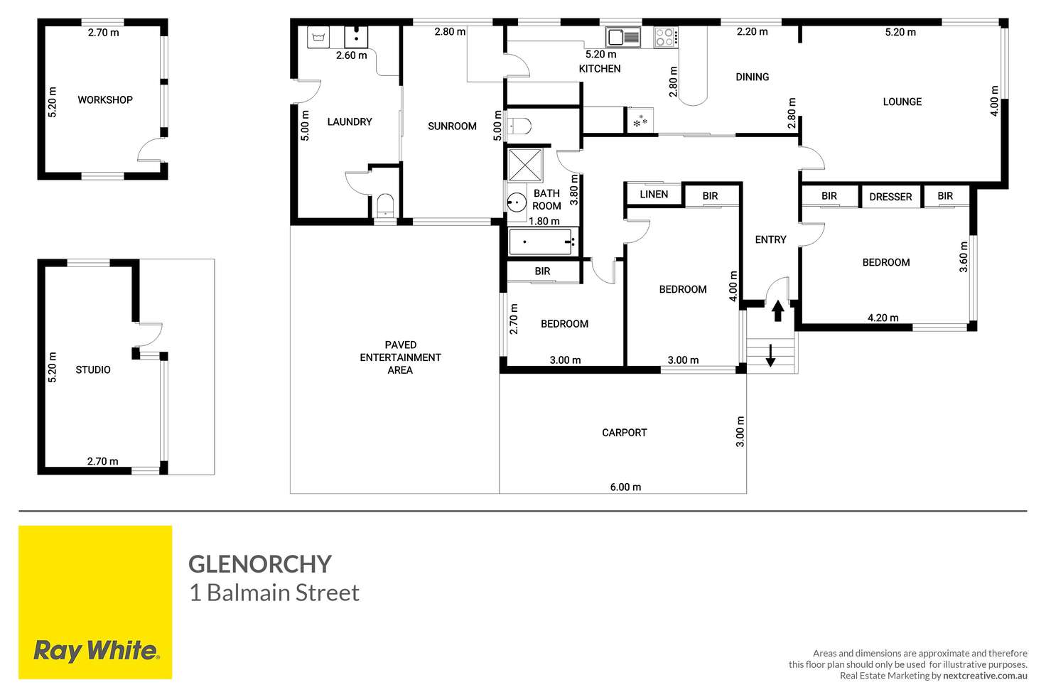 Floorplan of Homely house listing, 1 Balmain Street, Glenorchy TAS 7010