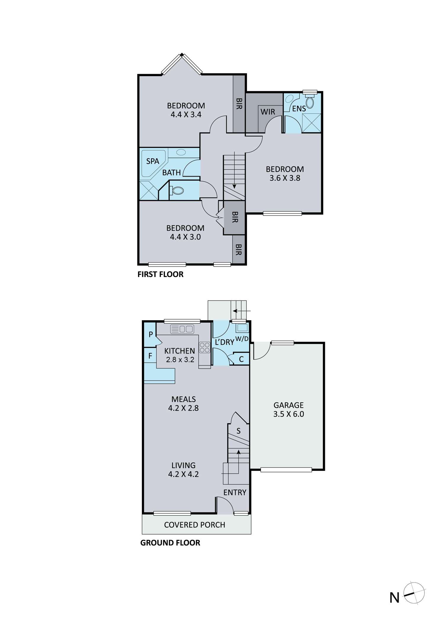 Floorplan of Homely townhouse listing, 22 Mathew Place, Mount Evelyn VIC 3796