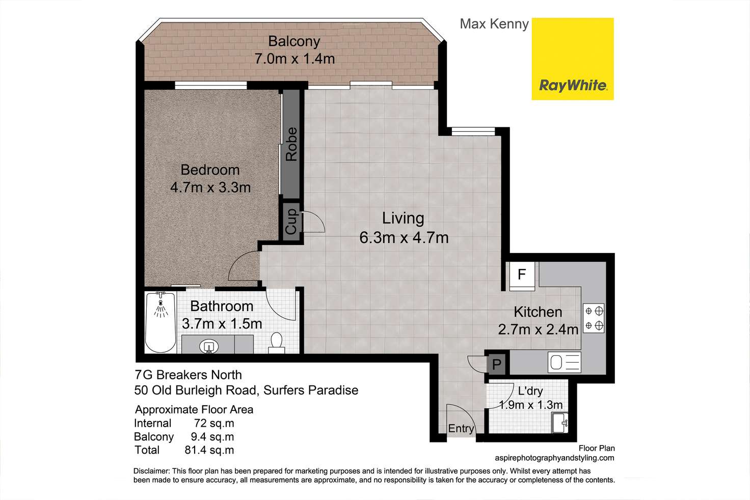 Floorplan of Homely unit listing, 7G/50 Old Burleigh Road, Surfers Paradise QLD 4217