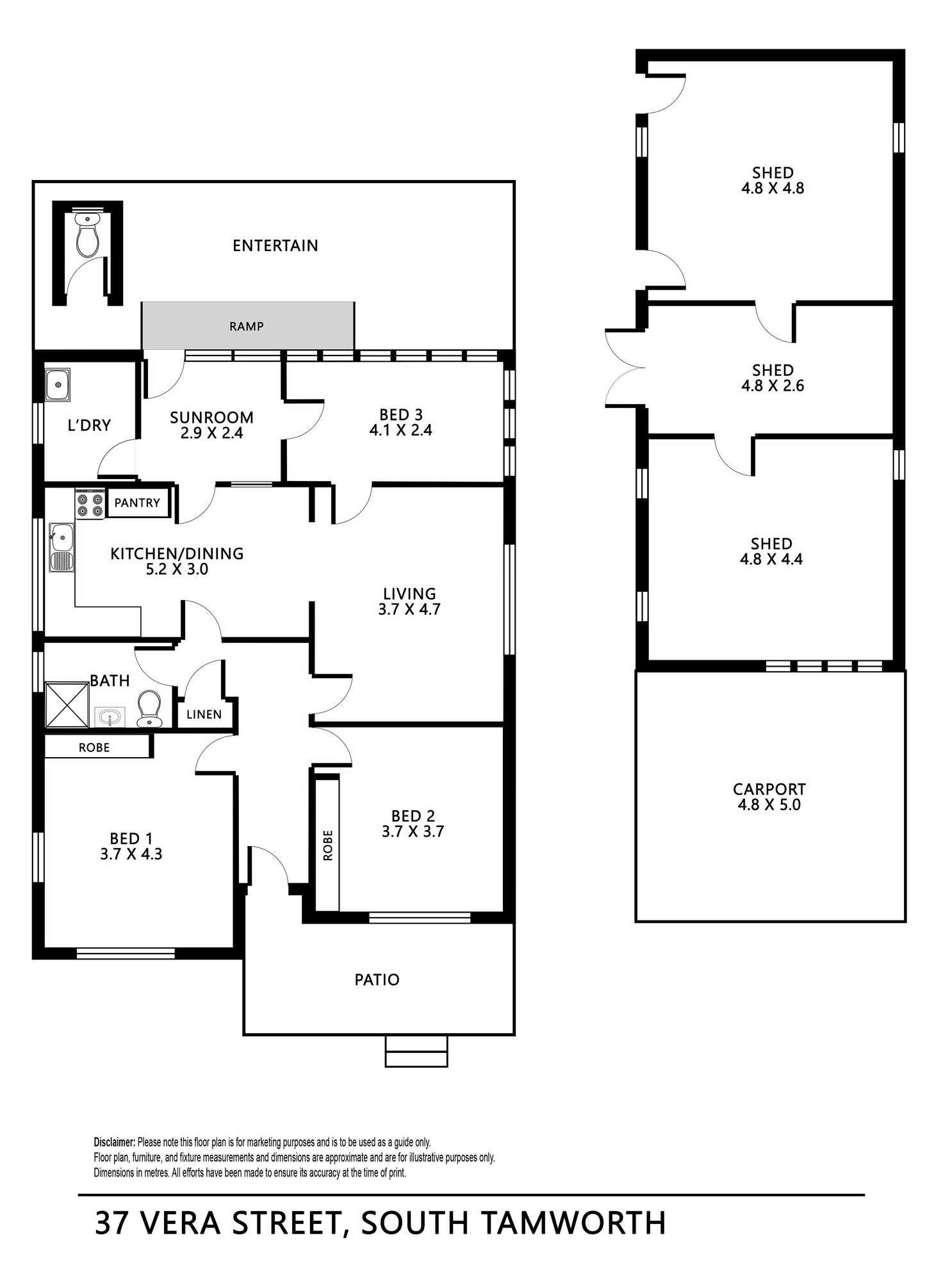 Floorplan of Homely house listing, 37 Vera Street, Tamworth NSW 2340