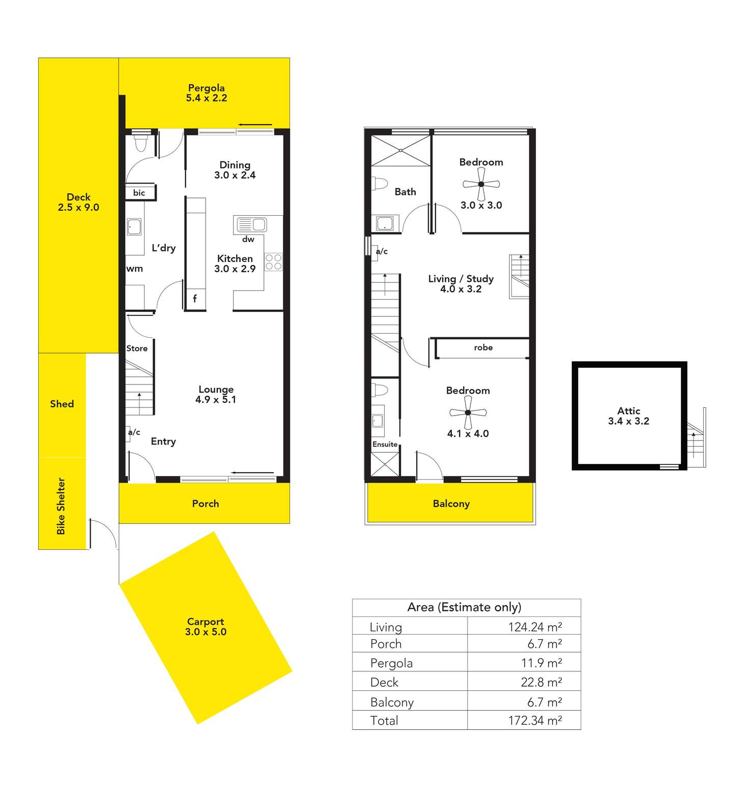 Floorplan of Homely townhouse listing, 1/3 Bloomsbury Street, Goodwood SA 5034
