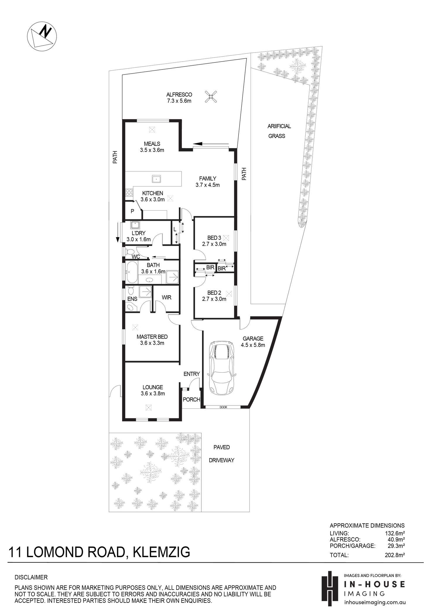 Floorplan of Homely house listing, 11 Lomond Road, Klemzig SA 5087