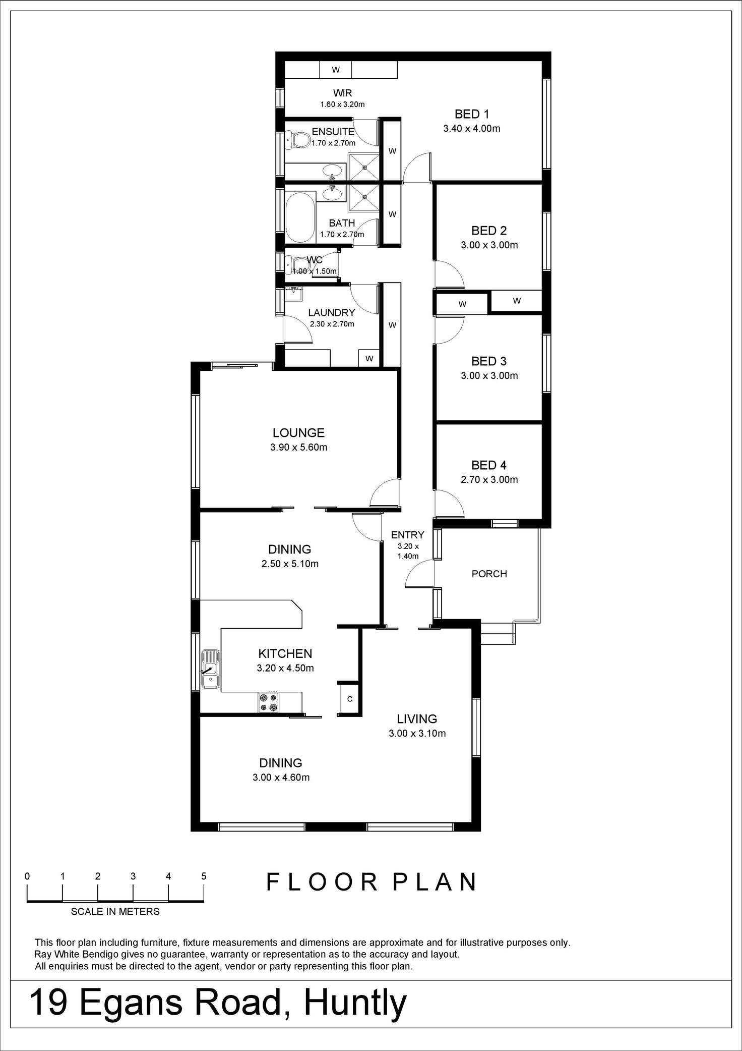 Floorplan of Homely house listing, 19 Egans Road, Huntly VIC 3551